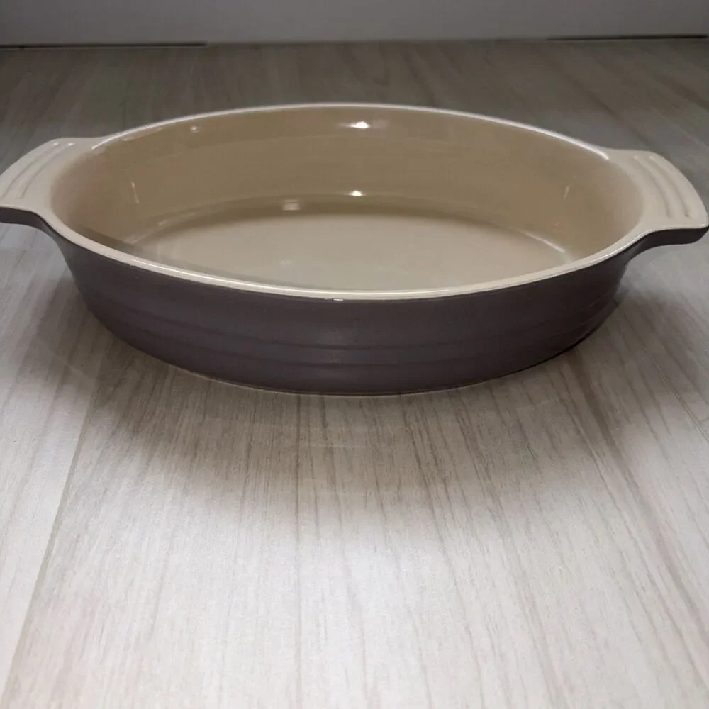 Le Creuset Stoneware Grey Oval Au Gratin Casserole Baking Dish, 11.5x8x2